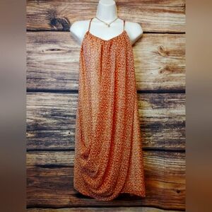 MM Coture By Miss Me Floral Orange Women's Dress Size Large NWT!